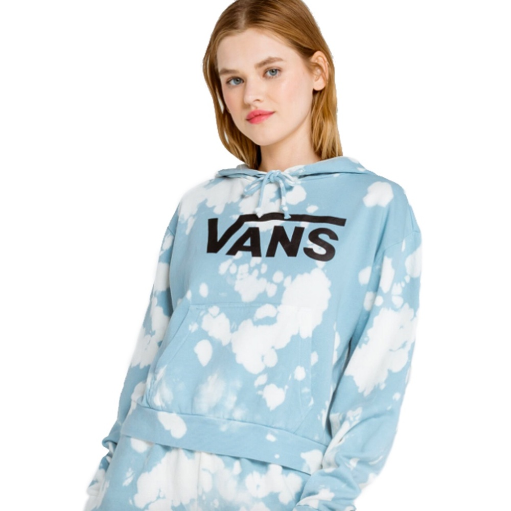 Vans Hoddie Oxide Cloud Crop Blue Sky New With Tags